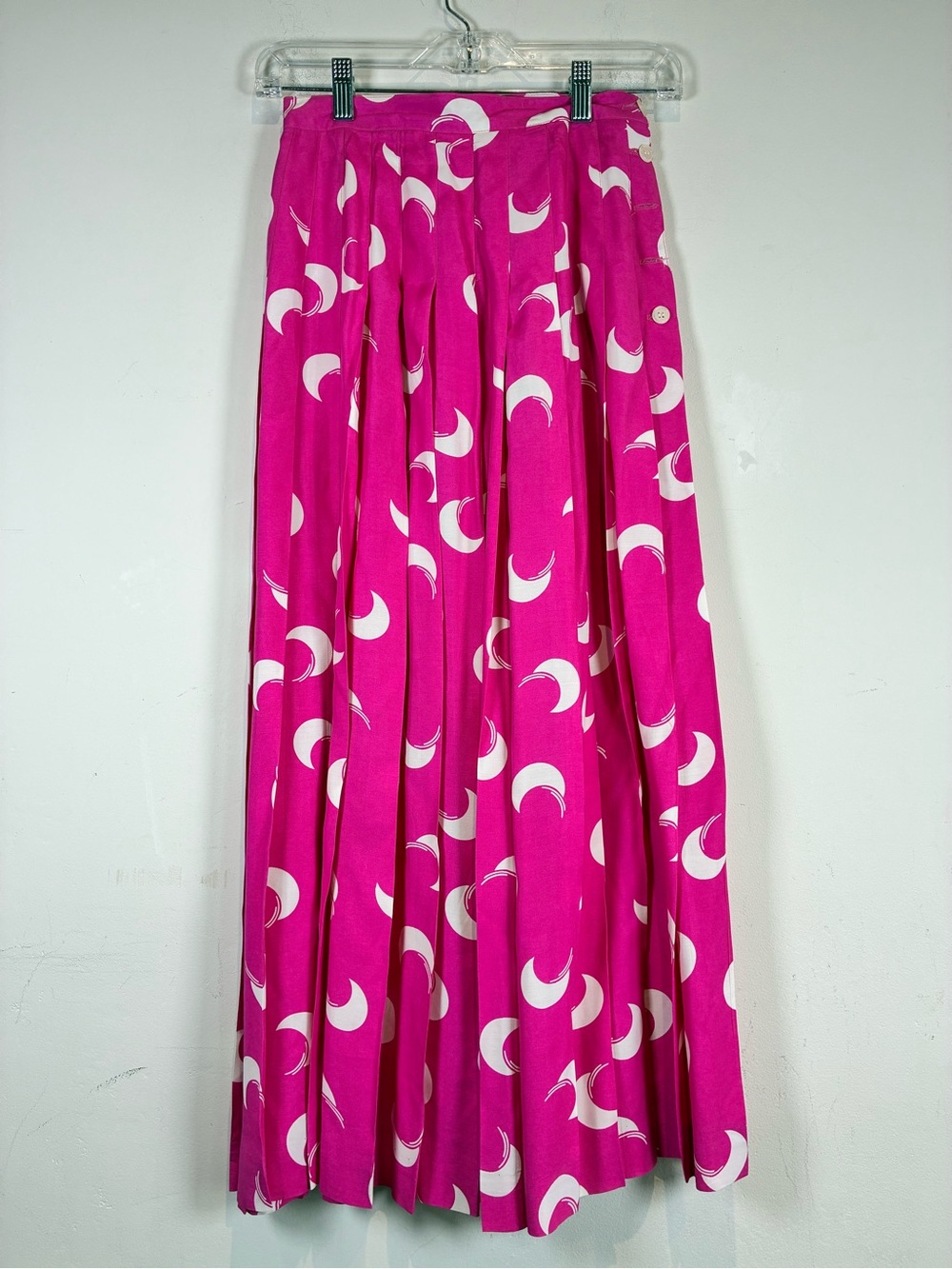 Jones New York Hot Pink Moon Print Maxi Skirt, Size 4.